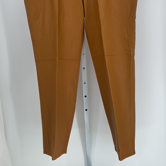 NWT Newport News Styleworks•Carmel Color Lined Leather Pants Sz18 - Picture 3 of 15